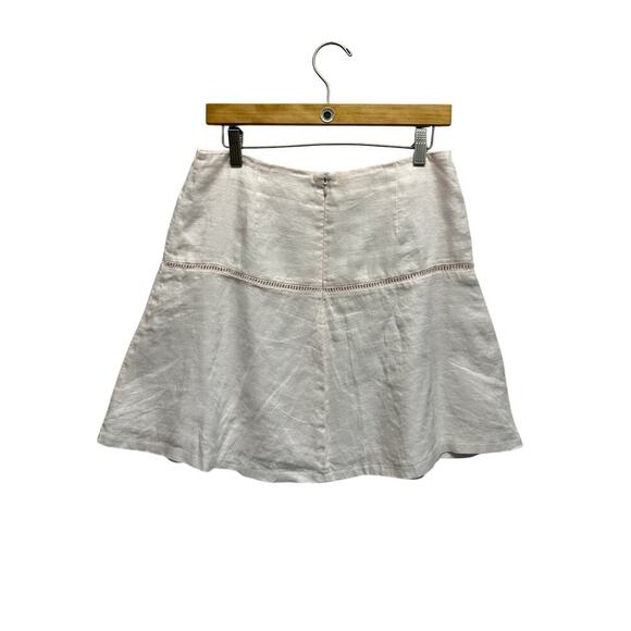 Loft 100% Linen Petal Pink A Line Women Skirt Lined 6 Resort Quiet Luxury Cruise - Picture 6 of 10